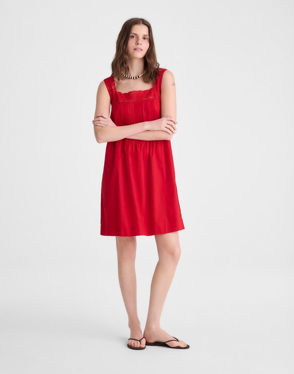 NWT Madewell The Sophie Mini Dress Varsity Red Large